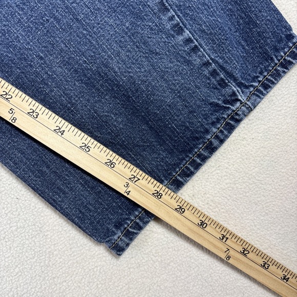 Levis 557 Jeans Mens 38x30 Bootcut Relaxed Dark Blue Wash Baggy Y2K VTG Loose - Picture 5 of 11
